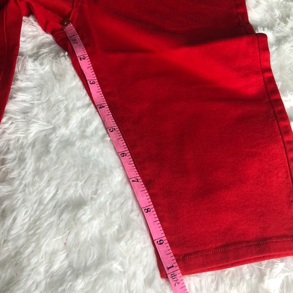 New Miss Kitty couture Red Capri Jeans Size 11 - Picture 11 of 11